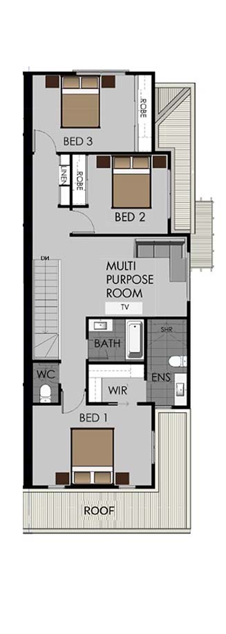 Terrace 4 - A2 - 3bed - RIGHT - firstfloor