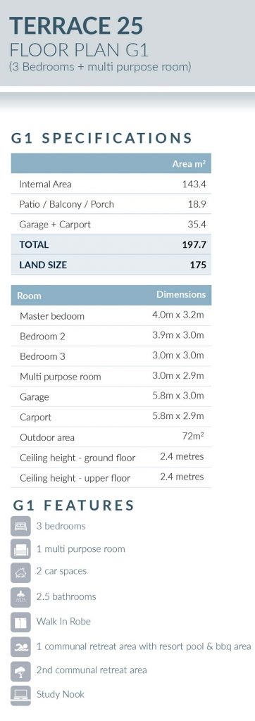 Terrace 25- G1 - 3bed - specs